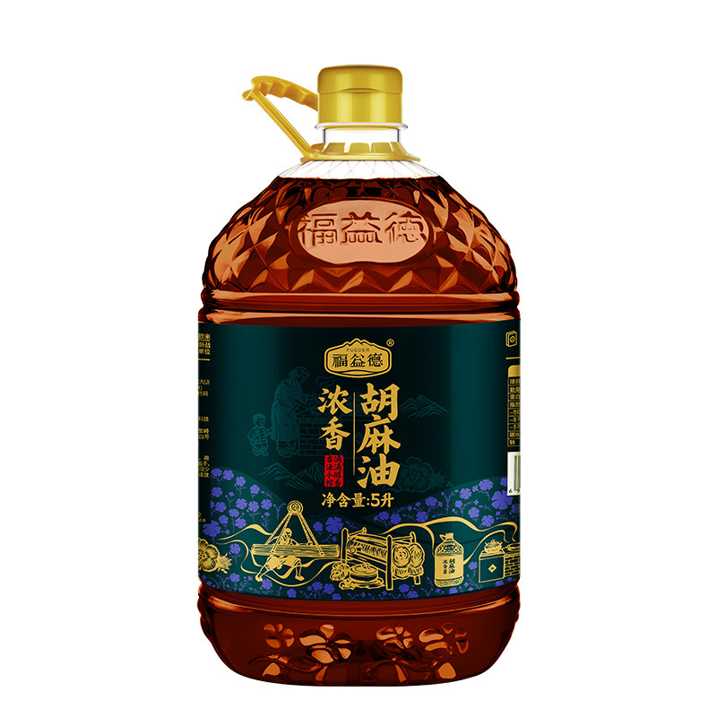 福益德纯胡麻油5L官方旗舰店正品