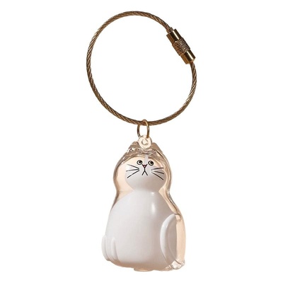 透明猫毛收纳盒吊饰钥匙扣挂件