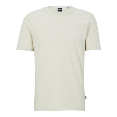 提花泡泡纱结构棉质混纺T恤