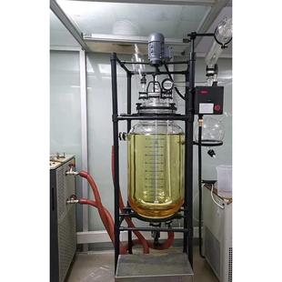 10L 双层玻璃反应釜 30L 20L 50L100L 玻璃反应器1L