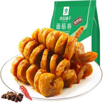 良品铺子面筋卷烧烤味袋网红辣条豆干休闲零食怀旧儿时小吃实付7.1元到手包邮