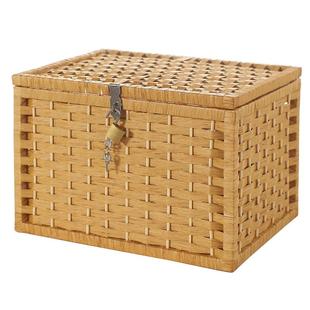 带锁的收纳盒大容量学生宿舍零食整理箱储物盒可上锁密码收纳箱子