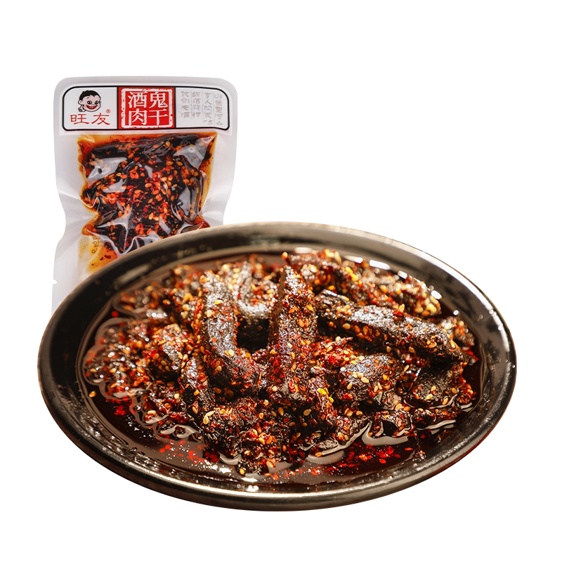 旺友酒鬼肉干散装称重500g麻辣味