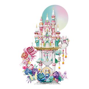 森宝积木花颜时梦积木花城堡拼装玩具花坊模型摆件女生礼物