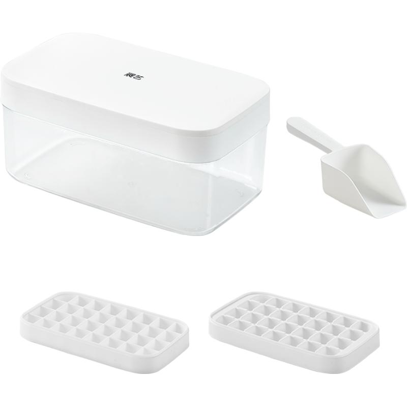 展艺冰格模具大容量硅胶冰格制冰袋家用储冰制冰带盖冰箱冰块神器