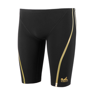 英发泳裤男款专业竞速五分游泳裤2025新款成人青少年比赛竞技泳裤