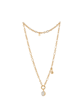 neverfar铜镀18K金链条项链