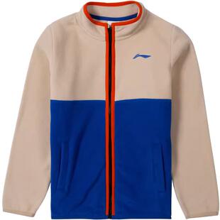 李宁童装儿童摇粒绒外套男童2025冬季新款羊羔毛保暖棒球棉服夹克