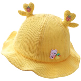 婴儿春秋款帽子女宝宝男冬季加厚婴幼儿保暖渔夫帽盆帽可爱韩版