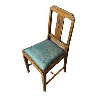 民国老上海实木餐厅椅子中古设计师海派ART DECO风格书房电脑椅