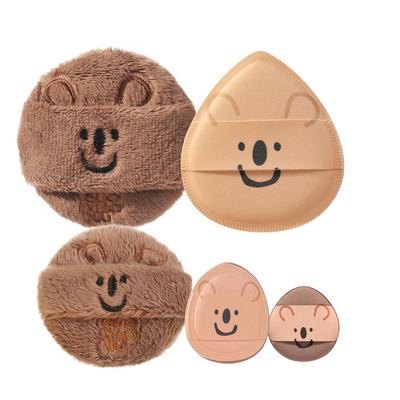 郭小妞粉扑动物园考拉懒懒礼盒套装棉花糖植绒气垫拇指指尖毛毛款