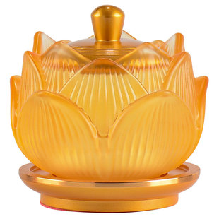 供水杯用品杯琉璃摆件莲花家用财神观音净水杯佛前圣水杯