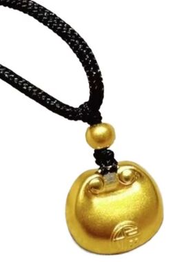 沙金小胖福吊坠久不掉色项坠七夕520礼物佛头葫芦罗盘观音八宝