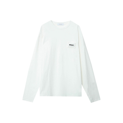 木岸muan小枕头打底春秋定制纯色打底宽松简约百搭上衣女DS-9124