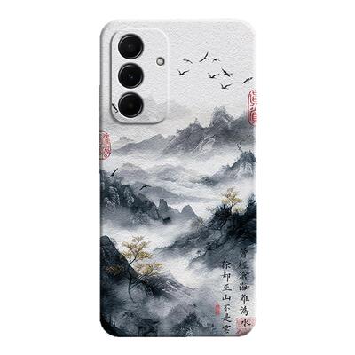 肌理水墨适用三星A56手机壳新款5G液态硅胶保护套galaxya全包防摔samsunga小众高级感外壳565g男女艺术galaxy
