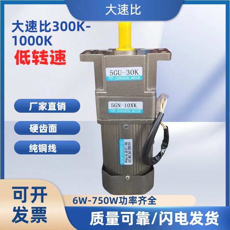 大速比低转速慢速15w25w40W120W90W300W调速电机马达300K1000K
