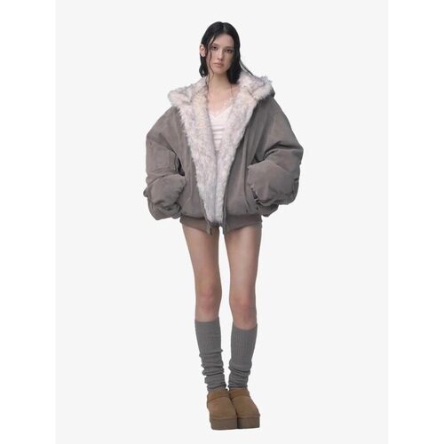 Y 47452 Ice Blue Dyed Hooded Jacket 冰蓝染尖连帽外套 跨境代