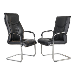 办公室会议椅职员电脑椅舒适久坐弓形皮椅子高档会客洽谈椅班前椅