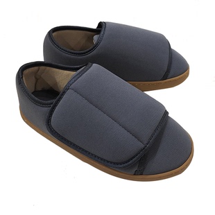 男士超软宽头鞋脚骨折恢复期穿的鞋大圆头宽脚脚肿大口老人冬天季