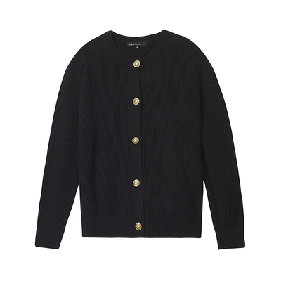 羊绒羊毛混针织毛衣开衫商场同款