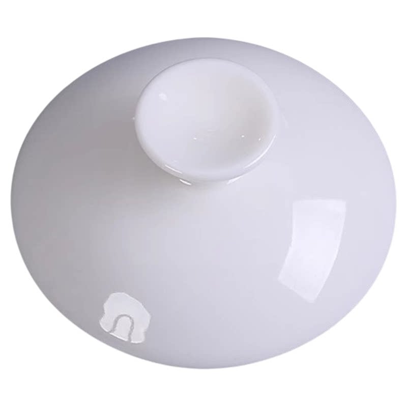 年货陶瓷盖碗盖子茶具配件三才碗盖杯盖骨瓷纯白玉瓷介碗盖茶备盖