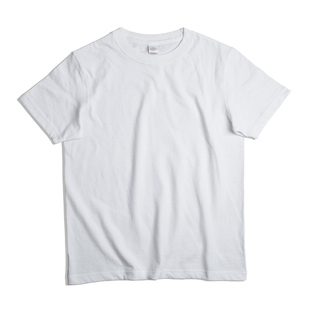 VBCA重磅咔叽无缝32织260g不透肉白色全棉圆领基础打底短袖T恤男
