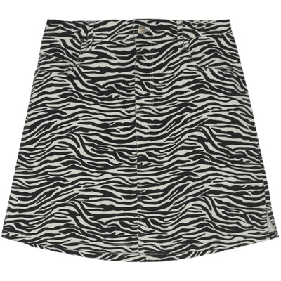 微胖斑马纹包臀半身裙显瘦a字