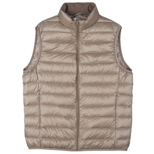 雪中飞2025秋冬爆款基础简约舒适轻便休闲排骨男士立领羽绒马甲潮