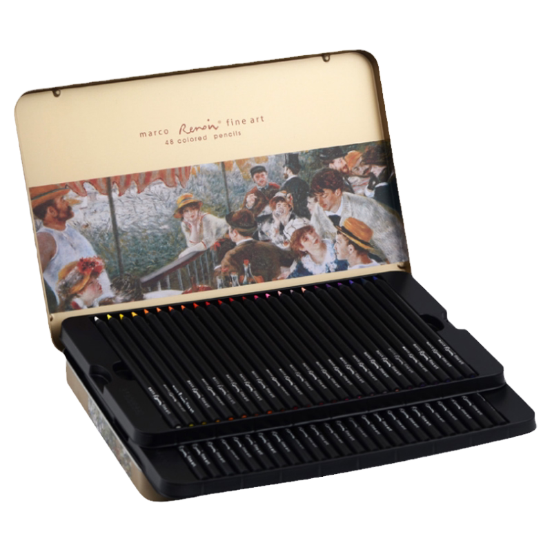 马可雷诺阿彩铅笔48色72色专业美术绘画手绘马克油性彩色铅笔套装