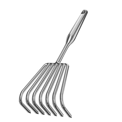 盆景松土手握耙子不锈钢养花园艺两用耙子花盆松土神器种花小工具