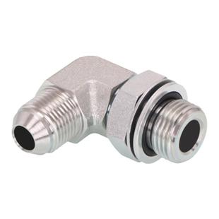 1JG9美制转英制可调式弯头74度D型外锥90°直角9/16-U3/4碳钢接头