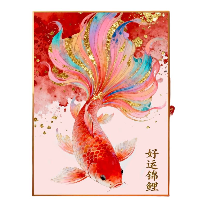 好运锦鲤5D钻石画2026新款客厅