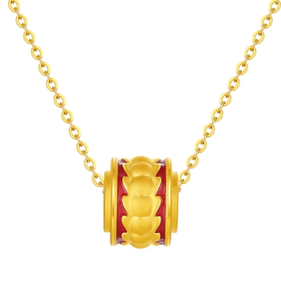 周六福黄金吊坠女5d硬金定价九华山福意谛听福寿延绵好运新年礼物