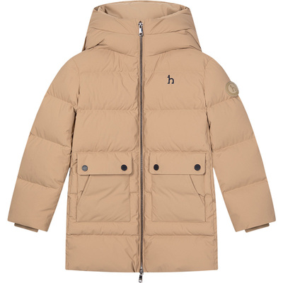 hazzys男童中长款羽绒服