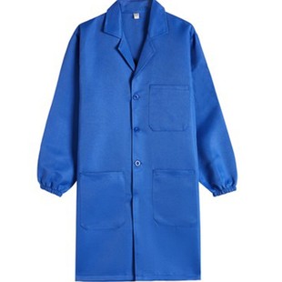 工作服定制印logo长大褂劳保服汽修长衫男食品厂耐磨蓝色红色专业