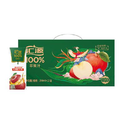 汇源苹果汁果蔬汁200ml×12盒