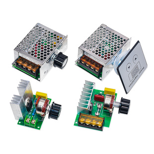 4000W可控硅调压器带开关220V大功率调光调速调温带外壳数码显示