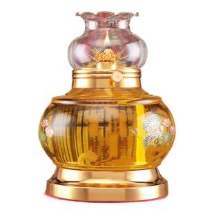油灯灯盏供佛家用佛台上用的点香酥油灯供神佛灯佛前玻璃长明供灯