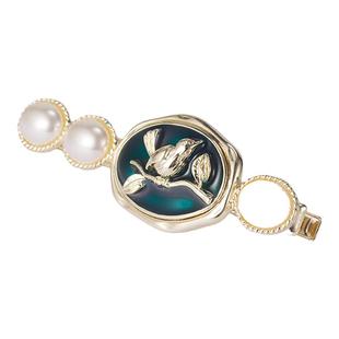 AiQILA哎奇啦七夕喜鹊系列边夹鲨鱼夹刘海发夹女夏夹子夹头发头饰