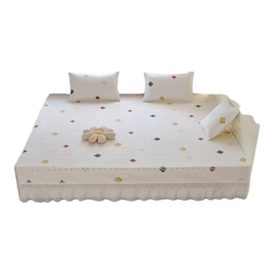 定做高端纯棉榻榻米床盖 防滑四季单件绗缝炕罩 农村大炕专用床单