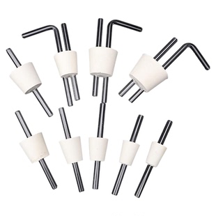 带孔橡胶塞化学实验器材器具单孔双孔堵头橡胶塞子规格齐全锥形瓶烧瓶塞子试管软胶塞实验室用品免费打孔