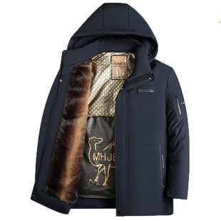 啄木鸟轻奢驼绒棉服男款冬季百搭休闲外套男加绒加厚防寒棉袄棉衣