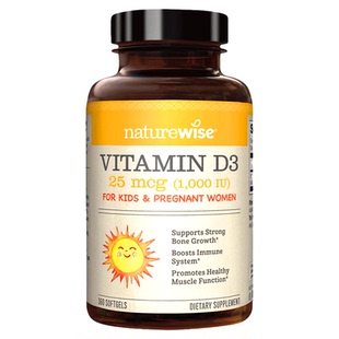 【美国进口】儿童维生素d3阳光瓶1000iu青少年vd3正品官方旗舰店