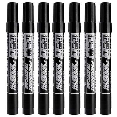 加粗记号笔防水防油不掉色大头笔黑色粗头工地工业马克笔勾线笔美术专用油墨油性速干快递物流水笔计号标记笔