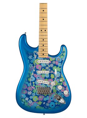 Fender 纷达 限定版蓝色花朵 Stratocaster 电吉他