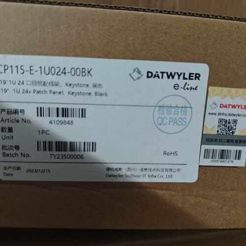 售前询价议价德特威勒24口配线架，型号CP115-E-1U024-00B
