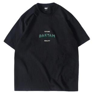 DAKYAM(达人)Dream Until Reality重叠渐变印花圆领短袖TEE恤全棉