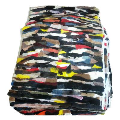 水貂拼接毯子服装面料手工