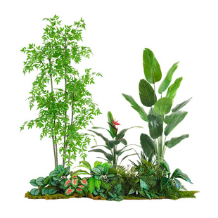 大型仿真绿植造景盆栽免安装室内楼梯角落装饰阳台橱窗假植物景观