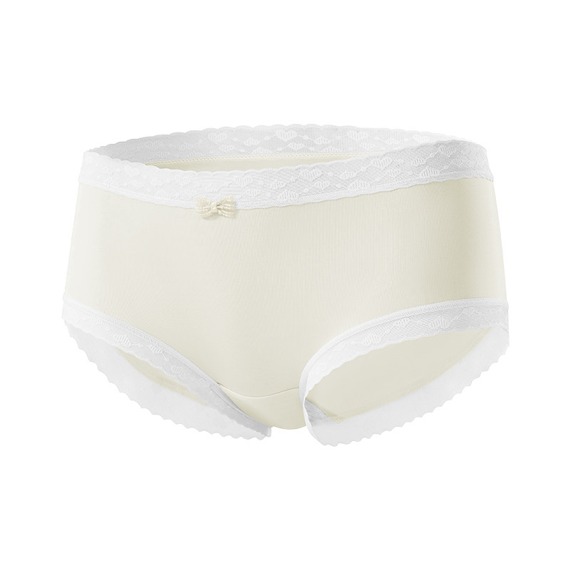 Caria Knar2026年高弹中腰宽边包臀内裤女100%纯棉裆布三角短裤